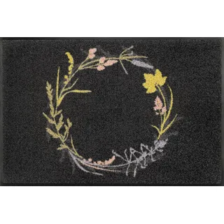 Wash+Dry Fußmatte, Nature Hoop 50x75cm, innen und außen, waschbar, grau