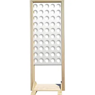 FORI MEDI – Raumteiler – Modulierbarer Paravent – 70x190 cm – aus Holz und PVC weiß