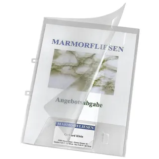 Veloflex Veloflex® Angebotsmappe Crystal mit Visitenkartenfach, transparent,