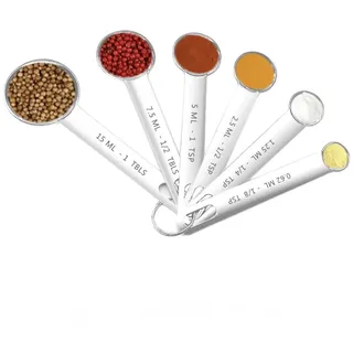 Messlöffel Set, 6 Stück Set Edelstahl Measuring Messlöffel Messset zum Backen, Kochen, Küche (Measuring Spoons)