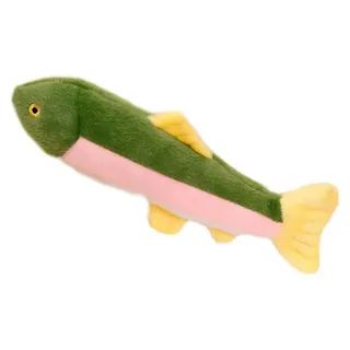 LeanToys Bunter Fisch als Plüschtier mit Quietscher 30 cm