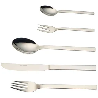 Echtwerk Besteckset , Silberfarben , Metall , 30-teilig , ergonomischer Griff, rostfrei, lebensmittelecht , Besteck, Besteck-sets