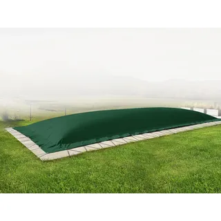 AirDeluxe® Rechteckige aufblasbare Poolplane (8m x 3m, Grün) Schwimmbad Abdeckung aus LKW Plane, Winter Poolabdeckung - Grün