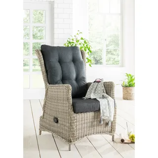 Destiny Gartensessel »CASA RELAX« Set, 1 Stk. tlg. Aluminium, Polyrattan, inkl. Auflagen, weiß