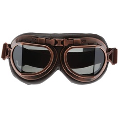 Dreld Winddicht Motorradbrille Vintage, Helmbrille Crossbrille, Retro Fliegerbrille, Motorrad Überbrille, Roller Brille Radbrille für Atv Bike Motocross Brille Schutzbrille