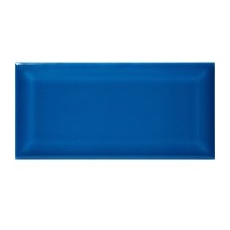 Wandfliese Metro Facette Blau Glasiert Glänzend 7,5 cm x 15 cm