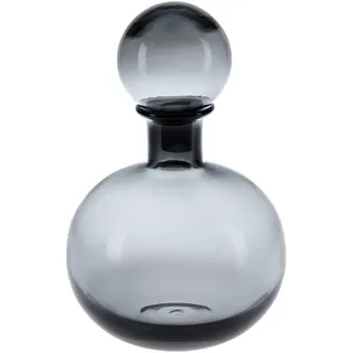 Ambia Home Vase , Grau , Glas , rund , 26 cm , mundgeblasen, zum Stellen , Dekoration, Vasen, Glasvasen