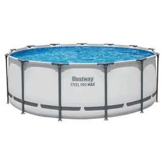 Steel Pro MAXTM Solo Pool ohne Zubehör Ø 396 x 122 cm, lichtgrau, rund