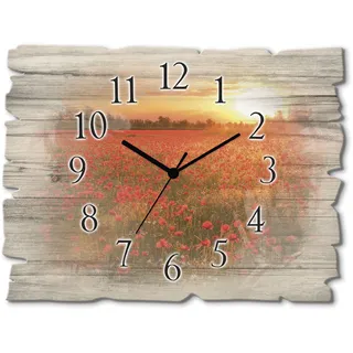 ARTland Mohnblumenfeld bei Sonnenuntergang 40,0 cm 40x30 rot