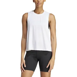 Adidas Damen Studio Tank Top, White/Grey Two, XS