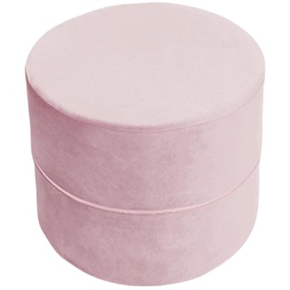 MISIOO Rund Pouf für Kinder - Sitzsack Kinder - Kinderzimmer Möbel – Samt Pouf aus Schaumstoff – Kindermöbel - Leicht zu Waschen – Licht und Elegant - 40 x 40 x 30 cm - Rosa