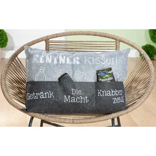 GILDE Filz Rentnerkissen hellgrau/dunkelgrau 40x60x10cm