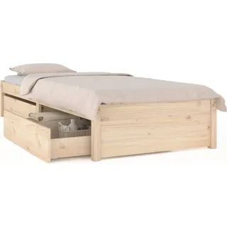 vidaXL Bett mit Schubladen 90x200 cm - Braun