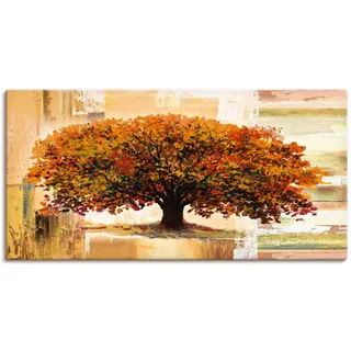 Artland Wandbild »Herbstbaum auf abstraktem Hintergrund« Bäume 1 Stk. tlg. als Leinwandbild, Poster in verschied. Größen, braun
