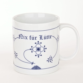 Ocean-Line XXL Becher " Nix für Lütte " Indisch Blau / Strohblume Maxi Pott /Jumbo Tasse 0,5l