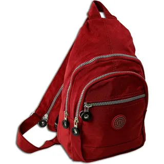 Bag Street Crinkle Nylon Rucksack Rot