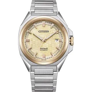 Automatikuhr CITIZEN "Series 8", silber (silberfarben), Armbanduhren, Herren, Automatikuhr, Armbanduhr, Herrenuhr, Mechanische Uhr, Saphirglas, Edelstahlarmband