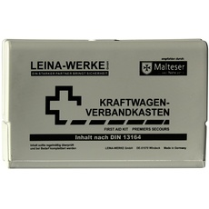 Leina-Werke 10053 KFZ-Verbandkasten Leina-Star II, Grau/Schwarz