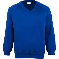 Maddins, Herren, Pullover, Sweatshirt  Pullover Coloursure Vausschnitt, Blau, (3XL)