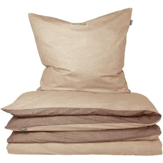 SCHIESSER Bettwäscheset Doubleface Renforcé 2-teilig 135x200 cm Sand-Braun