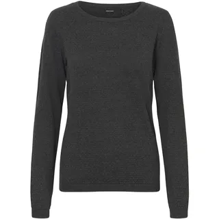 Vero Moda Rundhalspullover »VMCARE STRUCTURE LS O-NECK BLOUSE«, aus Bio-Baumwolle Vero Moda dark grey melange