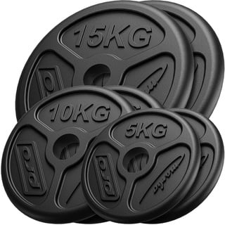 Marbo Sport Olympia Guss Hantelscheiben-Set Gewichte mit ø51 mm Bohrung 60 kg One Size