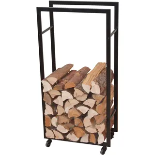 moebel-direkt-online Kaminholzkorb 48 x 24 x 100 cm schwarz