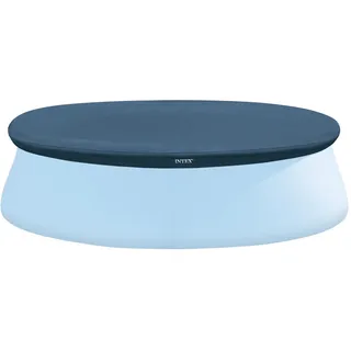 INTEX Poolabdeckung rund für Easy Set Pools Ø 305 cm Abdeckplane (28021) | Robustes Vinyl mit Halteschnur & 30 cm Überhang - Schützt vor Schmutz, reduziert Verdunstung und hält das Wasser länger warm