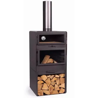 Cook King CookKing Terrassenofen Vento Plus Stahl inkl. Pizzaofen 50 x 50 x 150 cm Schwarz