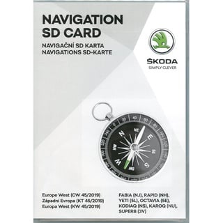 Skoda 3T0051255AE Kartendaten SD-Karte Navigationskarten West-Europa (Karten 45/2019) *** nur für Navigationssystem Amundsen+ ***