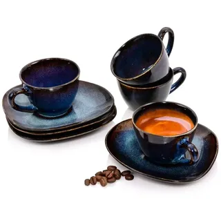 sänger Tokio Espressotassen Set 8-tlg. blau-schwarz