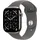 Watch Series 11 GPS+Cellular 46 mm Titaniumgehäuse beige Gummiarmband grau S/M