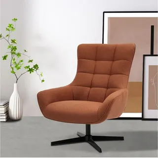 otto home Ohrensessel »LEMOORE, Relaxsessel, TV-Sessel,« 360° Grad drehbar, orange