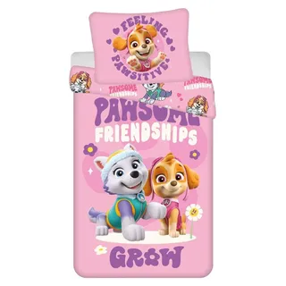 Jerry Fabrics Paw Patrol Pawsitive Polyester Rosa 140 x 200 cm + 70 x 90 cm