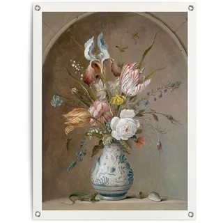 Poster REINDERS "Van der Ast Stillleben", bunt (farbe bild(er): bunt), B:60cm H:80cm T:0,1cm, Leinwand, Bilder, Poster, Outdoor für Garten oder Balkon