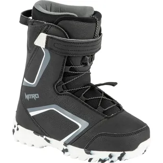 Nitro Droid QLS Blk-Wht-Charcoal Kinder Snowboardboot 24 Kids, Größe: 24.5 (EU 38)