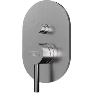 Steinberg Serie 100 Wannen-/Brausearmatur, Unterputz-Einhebelmischer, 2 Verbraucher, 10021033BGM, Farbe: Brushed Gun Metal