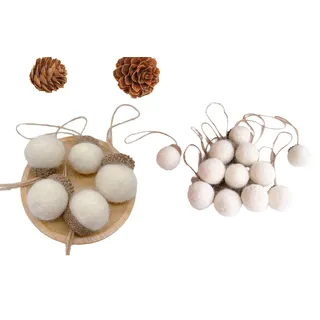12 Stück Eicheln Anhänger im Scandi-Stil aus Filz, Handmade Herbstdeko Eicheln Filzanhänger Weihnachten Miniatur Weihnachtsdeko Weihnachtlicher Baumschmuck Winterdeko (03)