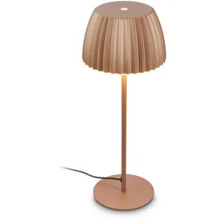BRILONER - LED Nachttischlampe mit Touch, dimmbar, warmweiß, Lichtkante, Tischlampe, Lampe, Schreibtischlampe, Tischleuchte, Bürolampe, Leselampe Bett, Leselicht, 14,3x36 cm, Coffee