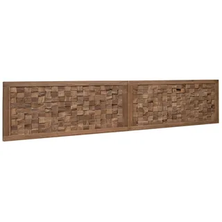 vidaXL Bettkopfteil Natur Massivholz Teak - Braun