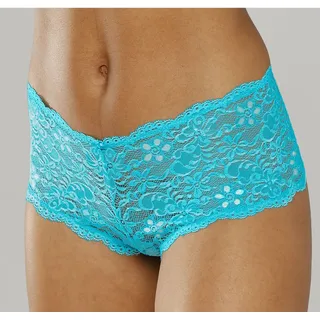 Panty NUANCE, Damen, Gr. 32/34, blau (türkis), Spitze, Obermaterial: 90% Polyamid, 10% Elasthan, körpernah, Unterhosen Panty, aus Spitze, Topseller