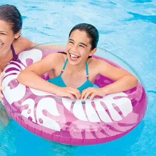 Intex 59251NP - Aufblasbarer Schwimmring Palme Assortiert, Vinyl, Mehrfarbig, 61 cm