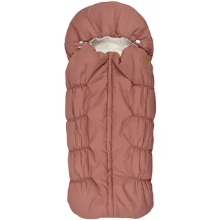 BÉABA, Fußsack für Babys Kinderwagen, 100% wasserdicht, winddicht, Double Fleece Ultra Warm, TOG 6, 3- und 5-Punkt-Gurtführung, Bedeckende Kapuze, Reißverschluss, 6-24 Monate, Terracotta