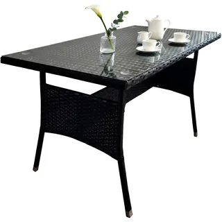 Relaxdays Gartentisch 70 x 100 x 60 cm Schwarz