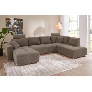 Jockenhöfer Wohnlandschaft U-Form Polyester 2-Sitzer taupe
