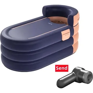 Aufblasbare Badewanne, PVC-Konstruktion, faltbares Design, für den Innenbereich geeignet, Orange, 1.6M