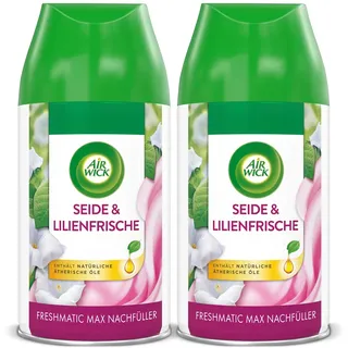 Airwick Air Wick Freshmatic Max DUO 2x 250ml, Nachfüller Doppelpack, Seide & Lilienfrische