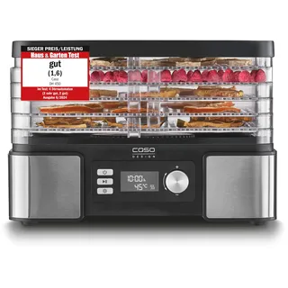 CASO Design Caso DH 450 Dörrautomat, Testsieger Haus & Garten Test, für z.B. Obst, Gemüse, Kräutern etc., Temperatur individuell einstellbar von 30 ‐ 70 °C , Timer einstellbar von 0,5 ‐ 48 h