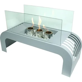 Gelkamin Ethanolkamin tischkamin Kaminofen Sorrento Premium Silber - Silber