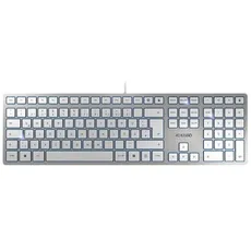 Cherry KC 6000 SLIM - Tastaturen - Nordisch - Silber